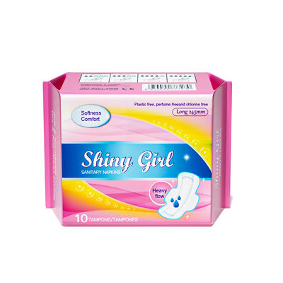 Un bon prix. Des serviettes hygiéniques quotidiennes de haute performance pour filles en forme d'aile et en coton en ligne