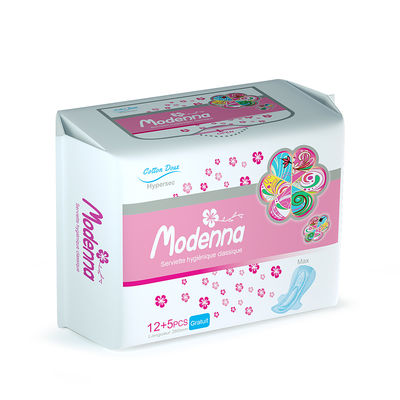 la serviette hygiénique jetable de femmes de 290mm capitonne supérieur non tissé adapté aux besoins du client