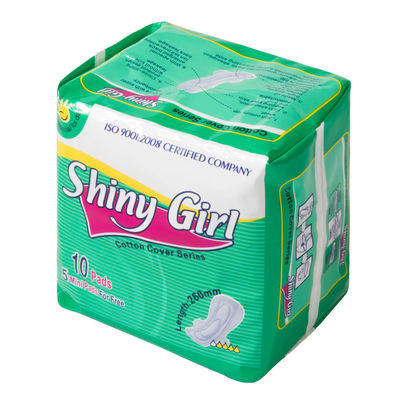 Un bon prix. Le double absorbant superbe de la serviette hygiénique 290mm de femmes de coton s'est envolé l'armure sèche en ligne