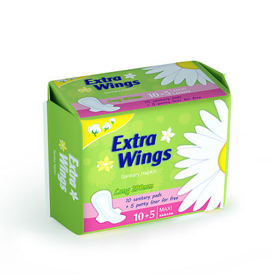 Un bon prix. Les serviettes hygiéniques naturelles féminines capitonnent les ailes supplémentaires ultra épaisses jetables en ligne
