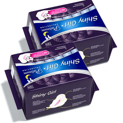 Un bon prix. Serviettes hygiéniques doucement 100% à ailes respirables de coton de serviette hygiénique d'utilisation de nuit en ligne