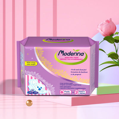 Un bon prix. La serviette sanitaire femelle capitonne les serviettes hygiéniques jetables d'anion de coton imperméable en ligne