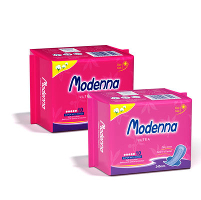 Serviettes hygiéniques parfumées d'utilisation quotidienne d'anion serviettes coton jetable 245mm 290mm 340mm