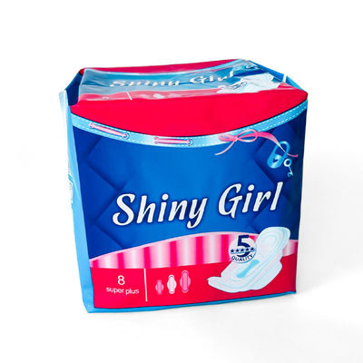 Un bon prix. Vente à chaud Oem Marque haut absorbant coton bleu d'impression serviettes hygiéniques en Chine usine en ligne