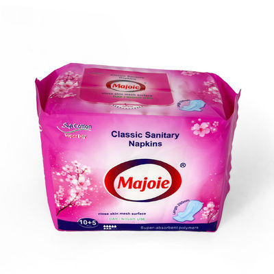 Un bon prix. Oem Marque personnalisée Utilisation nocturne de la période des femmes tampons hygiéniques serviette en gros femme coton biologique serviette hygiénique Anion en ligne