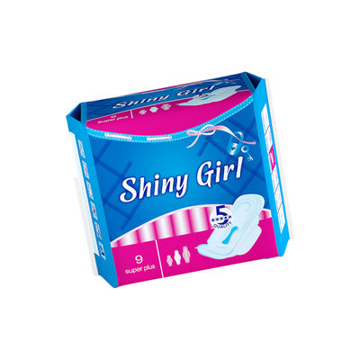 Un bon prix. Produits d'hygiène féminine coton régulier pad hygiénique ailé bande d'impression bleue hygiénique bon marché serviettes hygiéniques serviettes pour femmes en ligne