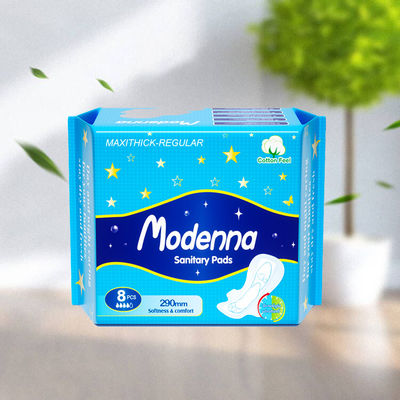 Des serviettes hygiéniques douces pour femmes en coton, des serviettes hygiéniques jetables, exportées vers la Russie, pour un usage quotidien