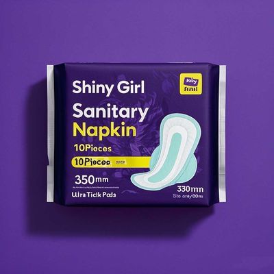 Un bon prix. 350 mm Utilisation de nuit serviette hygiénique pour femme en gros serviette hygiénique jetable souple respirable en ligne